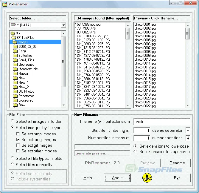 PixRenamer Ekran görüntüsü 1