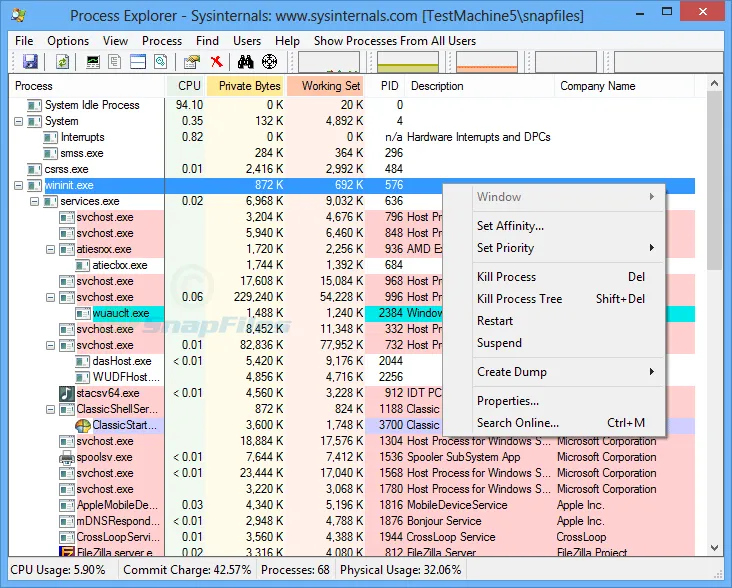 Process Explorer Ekran görüntüsü 1