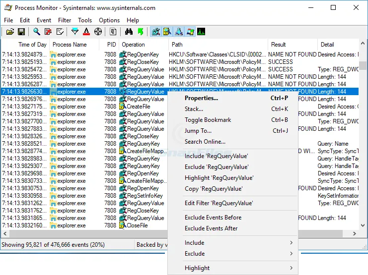 Process Monitor Ekran görüntüsü 1