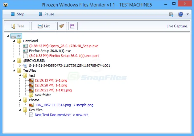 Phrozen Windows File Monitor Ekran görüntüsü 1