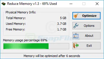 Reduce Memory Ekran görüntüsü 1