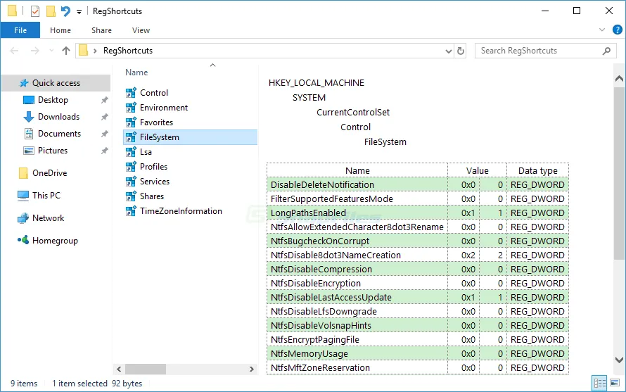 Registry Shortcuts Ekran görüntüsü 2