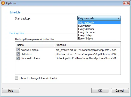 Safe PST Backup (Free Edition) Ekran görüntüsü 2