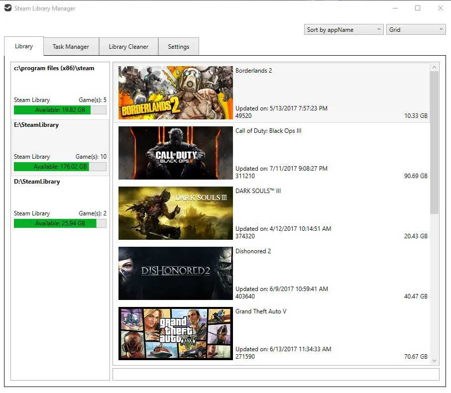 Steam Library Manager Ekran görüntüsü 1