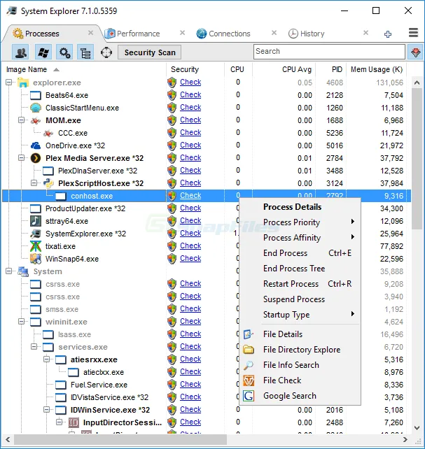 System Explorer Ekran görüntüsü 1