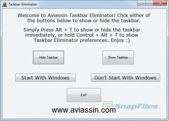 Taskbar Eliminator Ekran görüntüsü 1