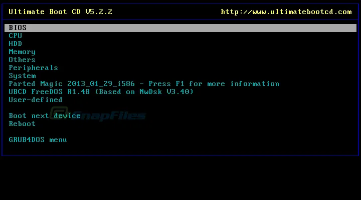 Ultimate Boot CD Ekran görüntüsü 1