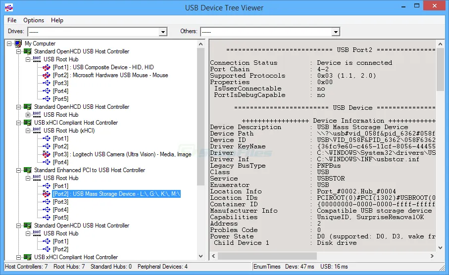 USB Device Tree Viewer Ekran görüntüsü 1
