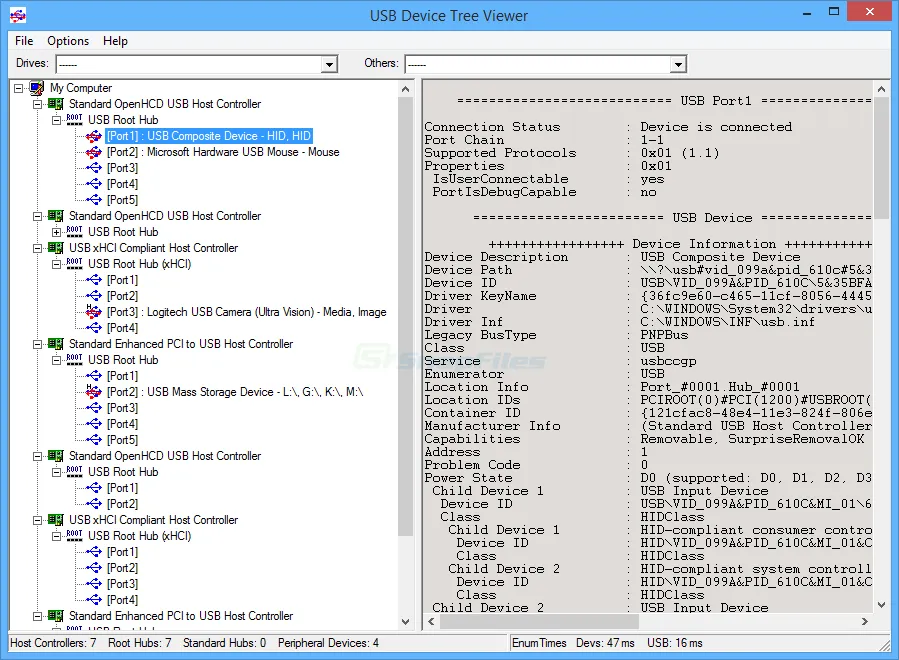 USB Device Tree Viewer Ekran görüntüsü 2