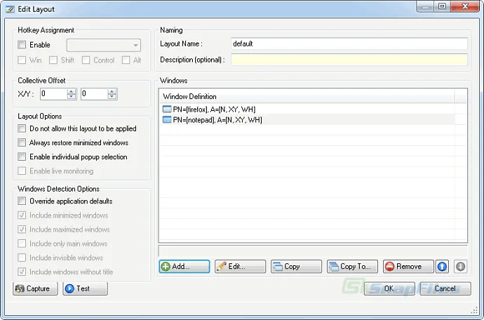 Windows Layout Manager (WiLMa) Ekran görüntüsü 2