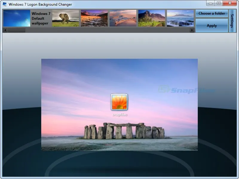 Windows 7 Logon Background Changer Ekran görüntüsü 1