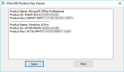 Wise Windows Key Finder Ekran görüntüsü 1